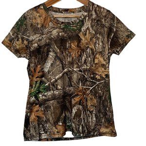 Magellan Hunt Gear Realtree Edge Camo Short Sleeve Scoop Neck Shirt Size XXL EUC
